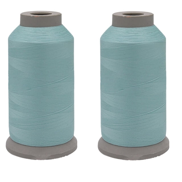 Ngheia 2-Pack Glow in the Dark Embroidery Thread - Fluorescent Sewing Thread for Night Diy, Crafts, Music Festivals, Blue