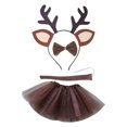 thumbnail image 3 of BELOVING Reindeer Costume Tutu Set Headdress Hair Hoop for Prom Halloween Performance without Flower, 3 of 10