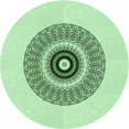 thumbnail image 1 of Ahgly Company Tapis d'Intérieur Ronds de Style Transitionnel Lavables à la Machine, Vert Menthe, 6 Pieds Rond, 1 of 7