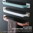 thumbnail image 4 of Adhesive Towel Rack Bathroom Towel Wall Mounted Hanger Holder Toilet J0I3, 4 of 8