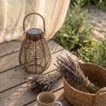 thumbnail image 4 of Solar Powered Outdoor Hanging Rattan Style Lamp for Garden Patio Villa Lighting, 4 of 7
