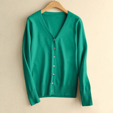 EGNMCR Cardigan Sweaters for Women, Sweaters for Women Women's New Spring And New Women's Sweater Cardigan V-neck Long Sleeve Plus Oversize Women's Cardigan Knitted Outer Women Sweater