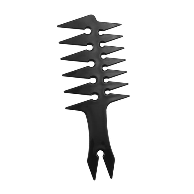 Men's Head Comb Wide Tooth Fork Comb Barber for Slicked Back Hairstyle Black