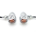 thumbnail image 3 of Krator Motorcycle 2 pcs Chrome Amber Turn Signals Lights Compatible with Honda Helix Gyro Express 50 250, 3 of 6