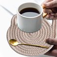 thumbnail image 1 of EGNMCR Placemats Table Placemats Heat-resisting Cotton Rope Placemat With Hanging Ears ,Easy To Rinse A placemat, 1 of 2