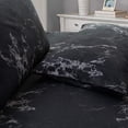 thumbnail image 2 of Mocassi Marble Printed 4-Piece Sheet Set, 1500 Thread Count, Breathable and Super Soft Material, Wrinkle Resistant, Fitted Sheets with Smart Pockets, Marble Sheet Set, Twin XL, Black, 2 of 3