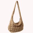thumbnail image 3 of Large Capacity Hobo Bag Solid Color Quilted Satchel Bags for Women Birthday Gift, 3 of 7
