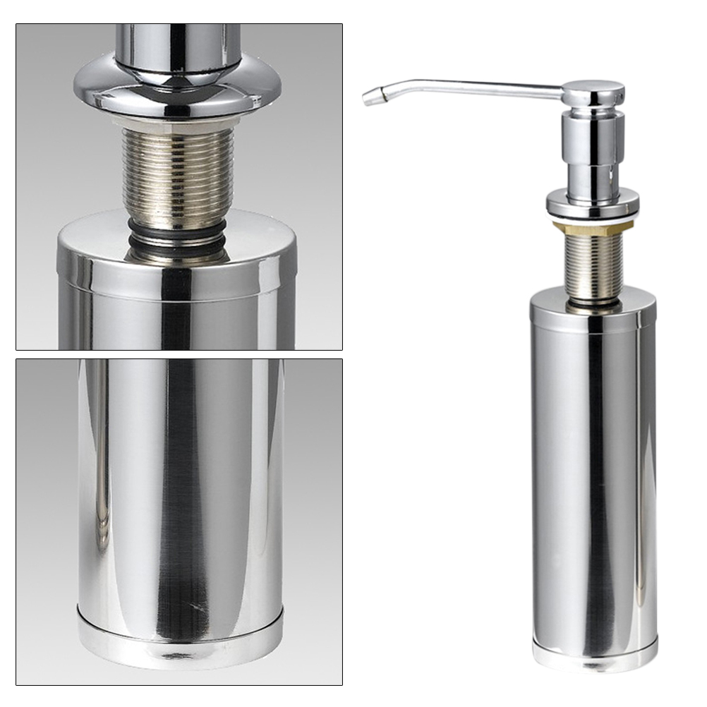 OUNONA Dish Soap Bottle Stainless Steel Silver 1Pcs for Home Cleaning
