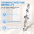 thumbnail image 3 of Uxcell 5 Pcs Ancrages en Coin, Boulons d'Ancrage pour Béton en Acier Inoxydable 1/2 Pouces x 5 Pouces, Attache Standard Robuste pour Support de Base de Mur en Ciment (Inclut des Rondelles Écrous, Ton Argent), 3 of 6