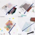 thumbnail image 3 of 12 Pieces A4 Zipped Document Pouch, File Folders, Transparent PVC Plastic File Storage Pouches Holder Organization Bags for Business Receipts Offices Travel, 3 of 6