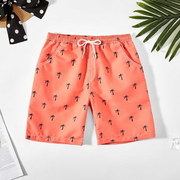 YOUSNH Little Child Boy Pants Swim Shorts Pants Beach Pants Boy's Casual Sports Shorts Swim Shorts Cartoon Pants Toddler Boy Swimsuit Black 5-6 Years