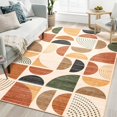 thumbnail image 2 of MUJOO 5x7 Area Rugs Washable,Boho Rugs for Living Room Bedroom Dining Room,Large Throw Floor Carpet Non Slip Soft Modern Abstract Bohemian Terracotta, 2 of 7