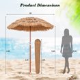 thumbnail image 3 of Costway Parasol de Plage Tiki pour Patio 6 Pi Tropical au Toit de Chaume, Portable, Extérieur, Marché, Inclinable, 3 of 10