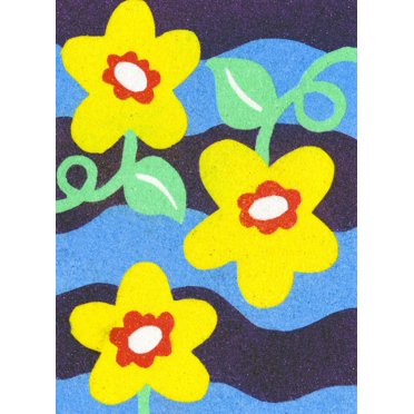 Sandtastik Peel 'N Stick Sand Art Boards - Flowers in Bloom, 5" x 7" (Pack of 25)