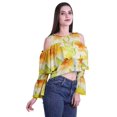 thumbnail image 3 of Moomaya Plus Size Cold Shoulder Top Printed Ladies Tops Blouses Women Party Tops, 3 of 4