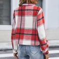 thumbnail image 3 of Erwazi Flannels Shirts for Women Cropped Shacket Jacket Trendy Plaid Button Down Shirt Fall Tops, 3 of 5
