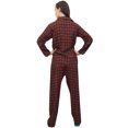 thumbnail image 4 of Bimba Check Printed Nightwear Button-Down Shirt With Pajama Pant 2 Pcs Set - 14, 4 of 5