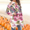 thumbnail image 4 of Cardigan à Manches Longues pour Femmes, Cardigan Veste Haut à Manches Longues à Imprimé Floral à la Mode en Liquidation, 4 of 5