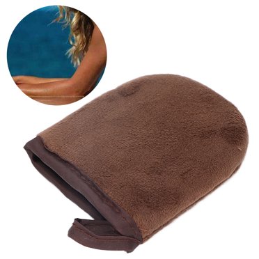 Applicateur de Mitaines pour Autobronzant, Mitaines de Bronzage Floquées Autobronzant, Gants de Bronzage pour Lotion Autobronzante Mitaine Sans Soleil Autobronzante