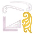 thumbnail image 3 of Accessoires de Règle Courbe Française, Règle de Couture Outil de Dessin Courbe Française, pour Dessin, Découpe, Imposition, Designs de Vêtements, 3 of 8