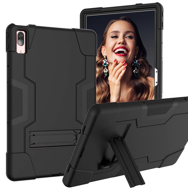 Mignova for Lenovo Tab P11 Pro Tablet Case , Heavy-Duty Drop-Proof and Shock-Resistant Rugged Hybrid Protective case(with Stand) for Lenovo Tab P11 Pro 11.5 inch (Model:TB-J706F/J706L)(Black/Black)