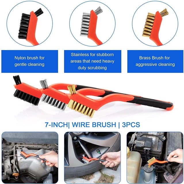 TIMIFIS Car Accessories Car Accessories Interior Car Brush Tire Cleaning Brush Car Interior Brush Electric Drill Brush Car Wash Tool Brush 19-piece Set Car EssentialsFall