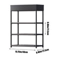 thumbnail image 3 of Armoire de Rangement en Métal à 4 Tablettes, Organisateur de Garde-Robe d'Entrée Supérieur, Tablettes en Acier Robustes, pour Chambre d'Entrée, Rangement Polyvalent, Déco Maison pour Salon, 3 of 6