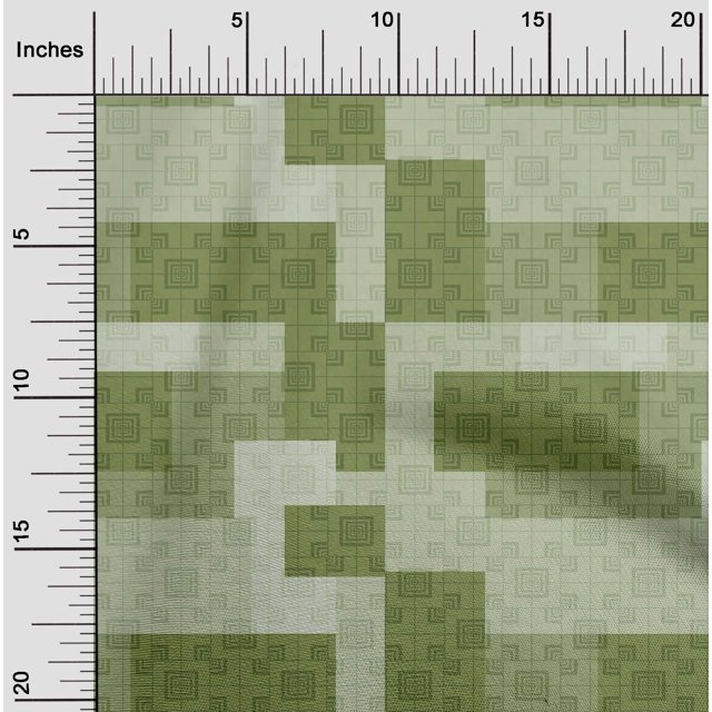oneOone Cotton Flex Fabric Square Geometric Printed Fabric 1 Yard 40 Inches Wide
