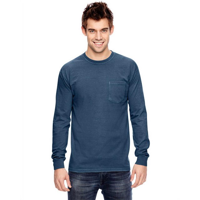 Comfort Colors T-Shirt à Manches Longues pour Adulte avec Poche