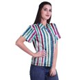 thumbnail image 3 of Moomaya Chemise à Manches Mi-Longues Imprimée pour Femmes, Col Boutonné, Haut Décontracté, 3 of 5