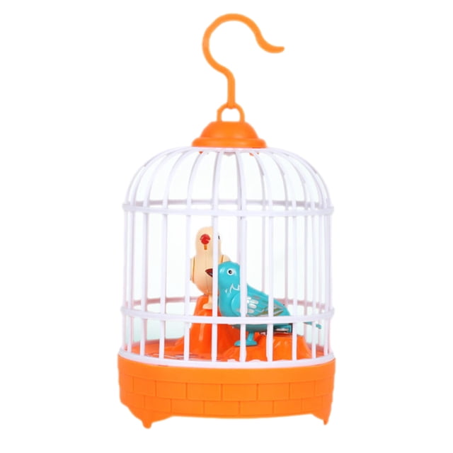 YIMWNYI Voice Activated Cute Birdcage Light Toy, Musical Bird Simulation, Interactive Toy with Bird Call, Portable Stress Reliever, Home Decoration, Educational Fun Toy for All Ages