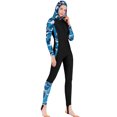 thumbnail image 1 of Charmo Womens Surfing Wetsuit One Piece Long Sleeve Slim Fit Swimsuit with Hood, 1 of 6