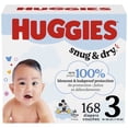 thumbnail image 1 of Huggies Snug & Dry Baby Diapers, Size 3 (16-28 lbs), 168 Count, 1 of 9