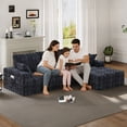 thumbnail image 2 of JARCLIC Boneless Sectional Sofa, 108" Modular Sectional Sofa with Right Facing Chaise, Oversized L-Shape Cloud Couches for Living Room, No Assembly Required,Gray, 2 of 7