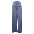 thumbnail image 5 of Women's Work Pants - High Elastic Waisted Trousers - Straight Wide Leg Button Down Casual Pants, 5 of 5