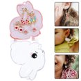 thumbnail image 3 of CIMAXIC Birthday 1 Set Of Cute Clip On Earrings For Little Girls No Piercing Needed Jewelry Decoration With Delicate Cartoon Finger Rings For Princess Parties Birthdays Anniversaries, 3 of 4
