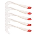 thumbnail image 1 of Graflsoa Lot de 5 Leurres de Pêche Bioniques Souples en TPE avec Yeux 3D Réalistes, Queue Flexible pour Achigan, Truite, Marigot - Conception Durable Rouge et Blanc, 12x4,5 cm, 6 g Chacun, 1 of 6