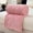 Pink, variant on Soft Warm Fleece Blanket for Winter, Cozy Nap Air Conditioning Throw with Striped Detail, Portable Bed Cover Sofa Blanket in Multiple Colors, Purple