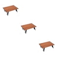 thumbnail image 2 of Ruiboury Portable Folding Table Suitable For Outdoor Adventures Compact And Portable Folding Picnic Table dark Wood color 3Set, 2 of 6