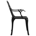 thumbnail image 3 of vidaXL Chaises de Jardin 4 Pcs Aluminium Moulé Noir, 3 of 5