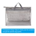 thumbnail image 3 of Unique Bargains Handbag Dust Bags, L Size PVC Dustproof Transparent Purse Protector, Light Gray, 3 of 5