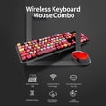 thumbnail image 2 of Mofii Sweet Keyboard Combo Mixed Color 2.4G Wireless Keyboard Set Circular Suspension Key for PC Laptop Light Brown, 2 of 7