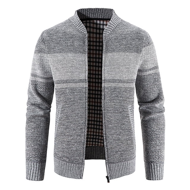 Qertyioot Manteau Décontracté d'Hiver pour Homme à Col Montant à Manches Longues Chaud Mode