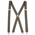 thumbnail image 1 of Mens Elastic X-Back Adjustable Straight Clip On Suspenders - Olive (Regular 46" Long), 1 of 1