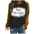 thumbnail image 2 of 50 % de Rabais Liquidation Chandail en Molleton Surdimensionné pour Femmes 2023 T-shirt Imprimé Manches Longues Blouse Col Rond Hauts Décontractés Chandail en Molleton, 2 of 5