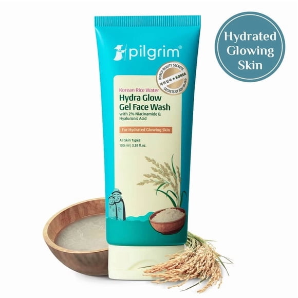Pilgrim Korean Rice Water Hydra Glow Gel Face Wash,100ml