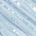 thumbnail image 3 of ADRIANNA PAPELL Robe de Soirée Évasée pour Femmes Bleu Pâle à Paillettes avec Fermeture Éclair, Doublée, Manches au Coude, Encolure Illusion, Longueur Genou 10, 3 of 3