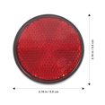 thumbnail image 2 of 2 Pcs Plastic Round Reflective Warning Reflectors for Cars Motorcycles Bicycles ATVs and Dirt Bikes Red, 2 of 8