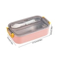thumbnail image 3 of ZZkhGO Stainless Steel Lunch Box, 700ml Plastic Bento Box with Removable Liner, Leak Proof Lunch Container for Children Adults, 3 of 6