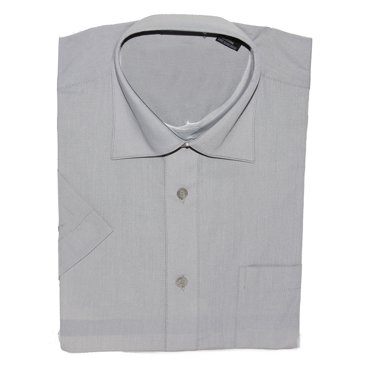 Gravity Threads Mens Dress Shirt Short Sleeve , M Lt Grey